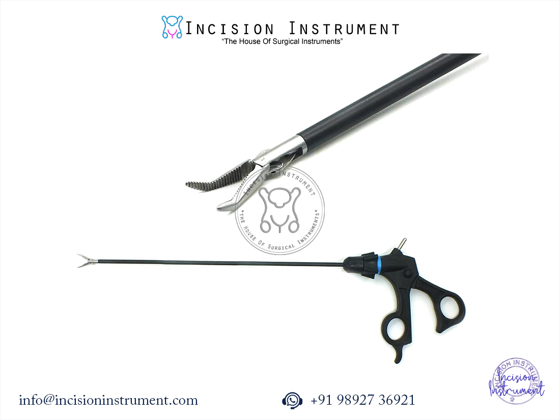 Laparoscopic Right Angle Mixter 45° Grasper 5mm x 330mm stainless steel surgical instrument with tip holder box