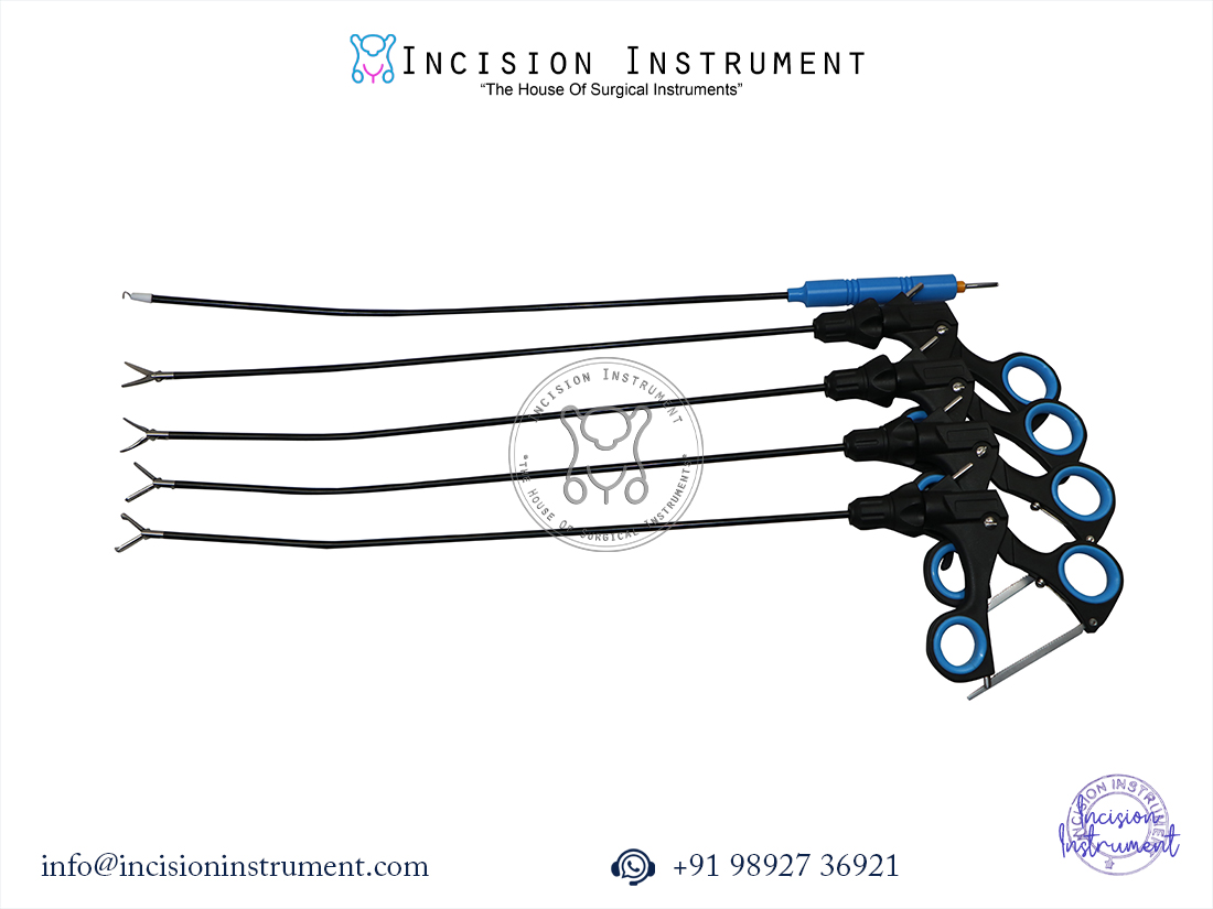 Laparoscopic SILS port instruments set 5mm claw fenestrated grasper Maryland dissector L hook CE certified