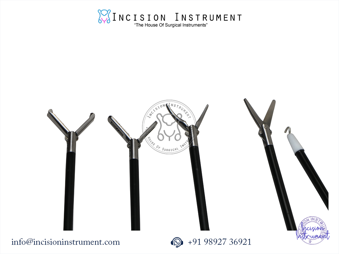 Laparoscopic SILS port instruments set 5mm claw fenestrated grasper Maryland dissector L hook CE certified