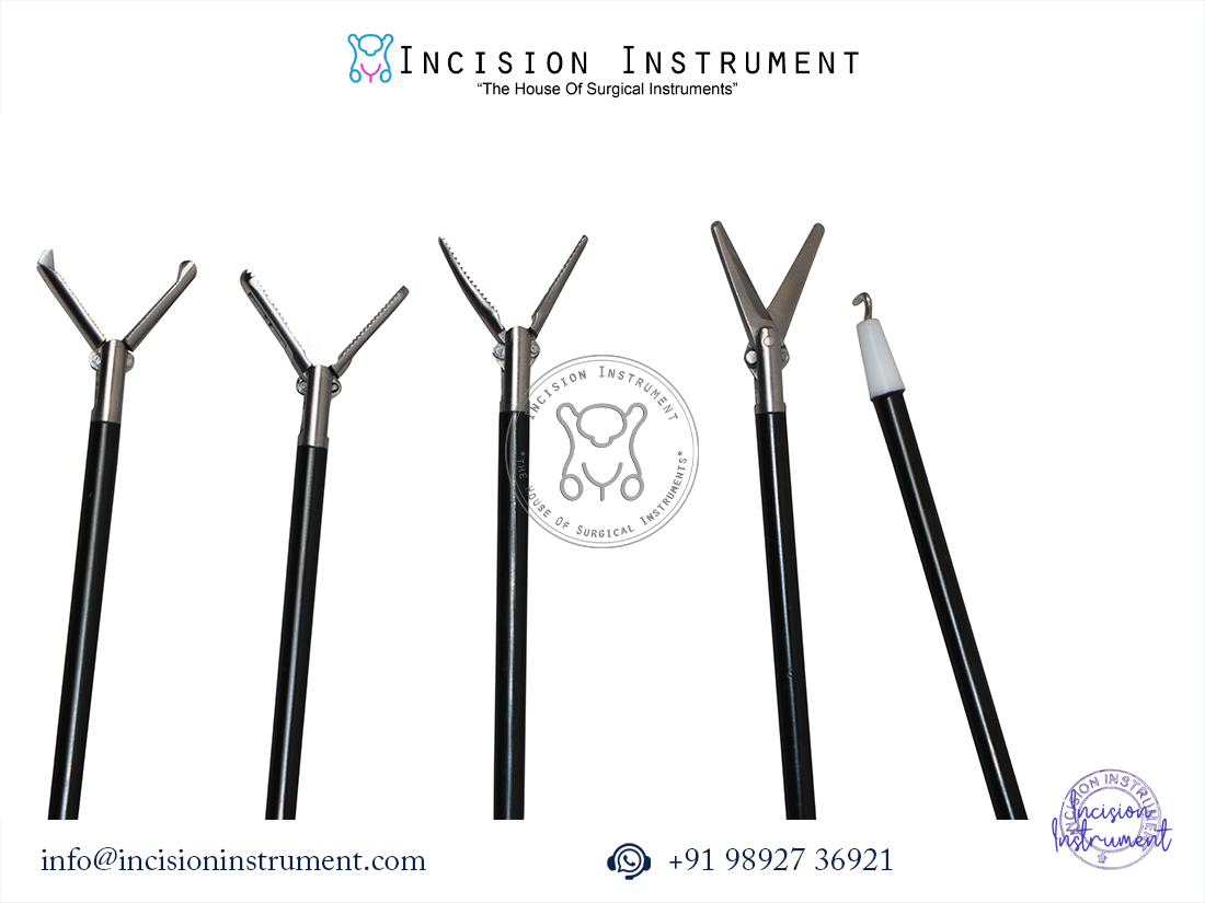 Laparoscopic SILS port instruments set 5mm claw fenestrated grasper Maryland dissector L hook CE certified