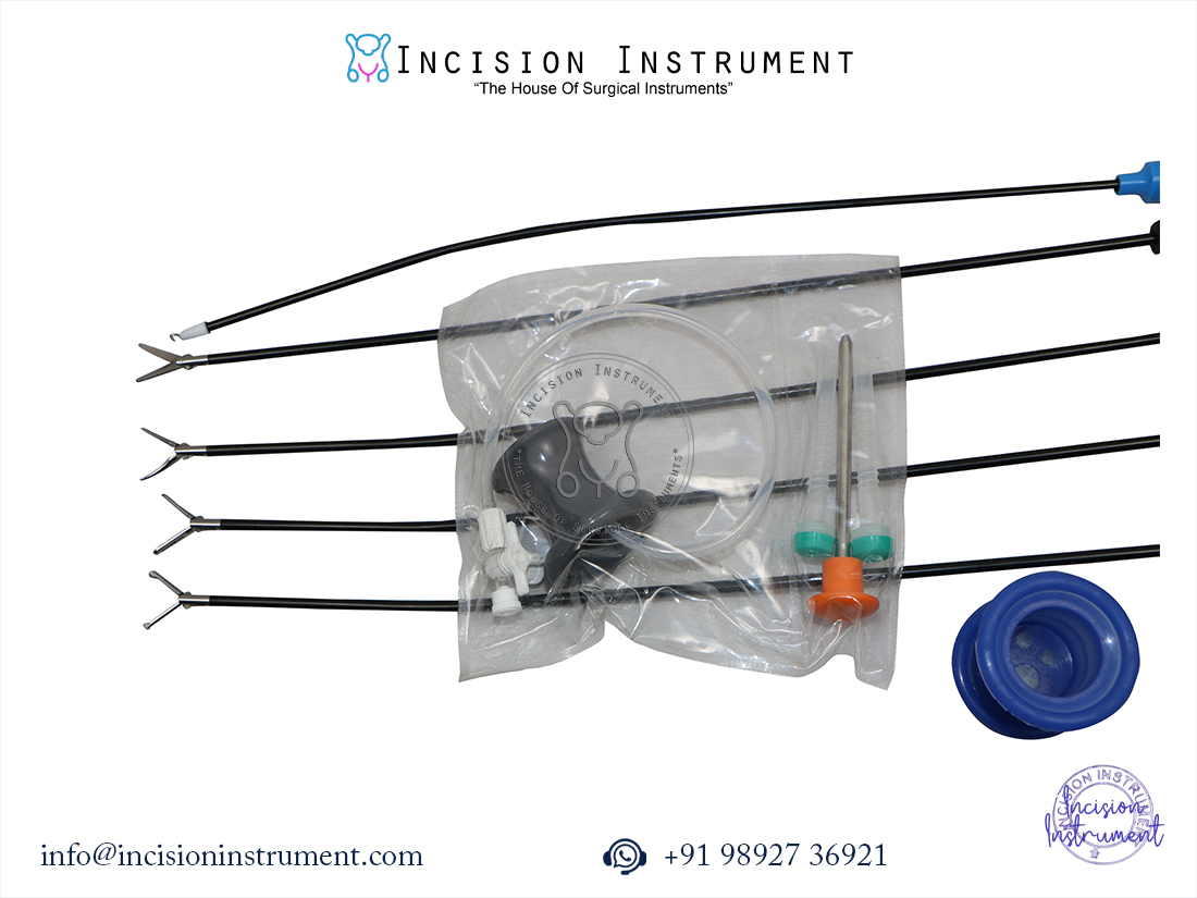 Laparoscopic SILS port instruments set 5mm claw fenestrated grasper Maryland dissector L hook CE certified