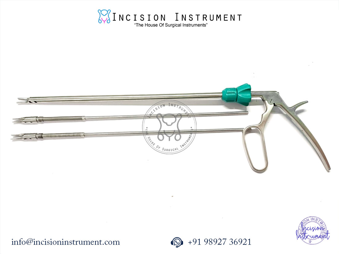 Laparoscopic stainless steel clip applicator long rod 10mm CE certified