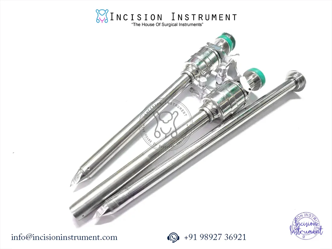 Laparoscopic SS trocar cannula 12mm sterile stainless steel CE certified surgical instrument