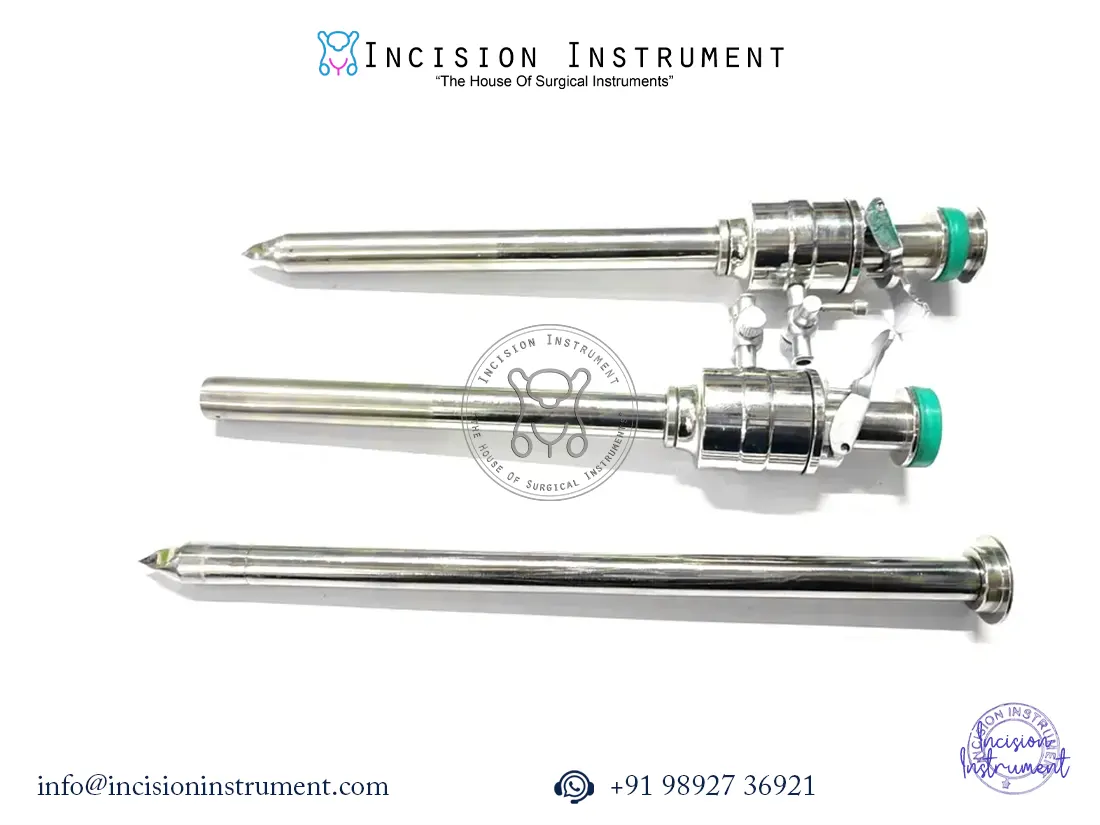 Laparoscopic SS trocar cannula 12mm sterile stainless steel CE certified surgical instrument