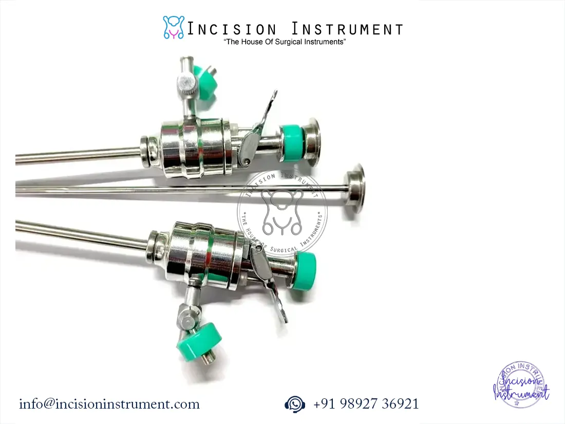 Laparoscopic SS trocar cannula 3mm sterile stainless steel CE certified surgical instrument