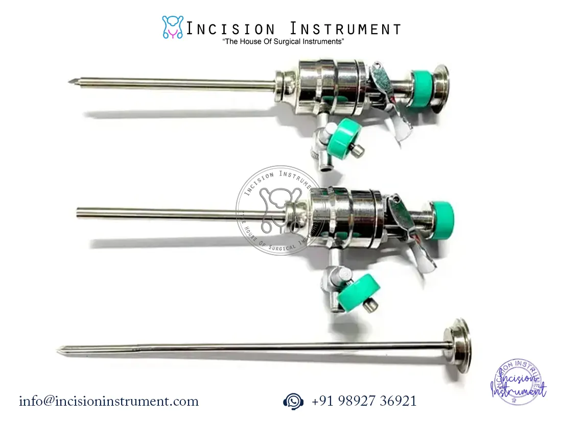 Laparoscopic SS trocar cannula 3mm sterile stainless steel CE certified surgical instrument