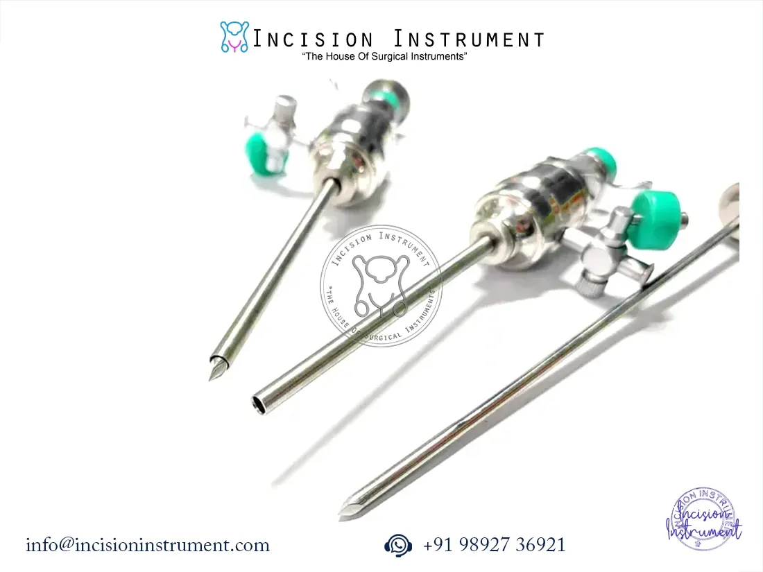 Laparoscopic SS trocar cannula 3mm sterile stainless steel CE certified surgical instrument