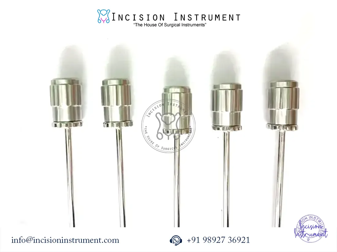 5 pc laparoscopic safety trocar half cut 5mm stainless steel reusable surgical instrument