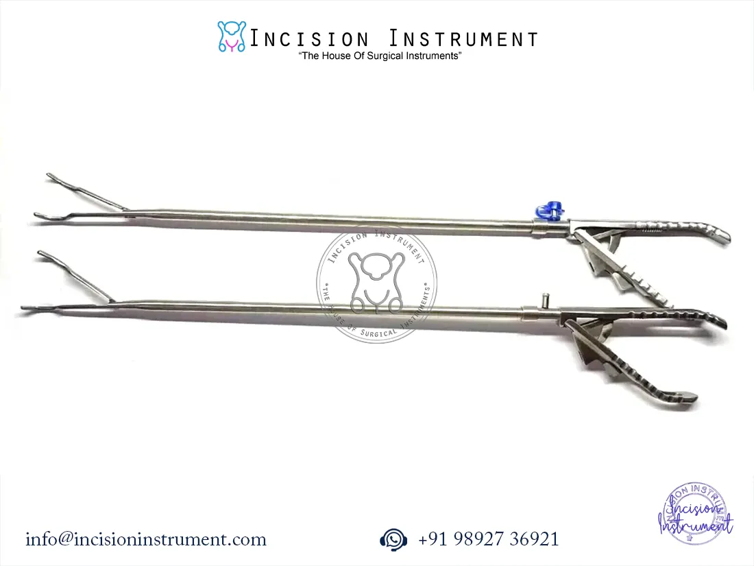 Laparoscopic Satinsky Forceps Clamp 2pc 10mmx450mm CE certified