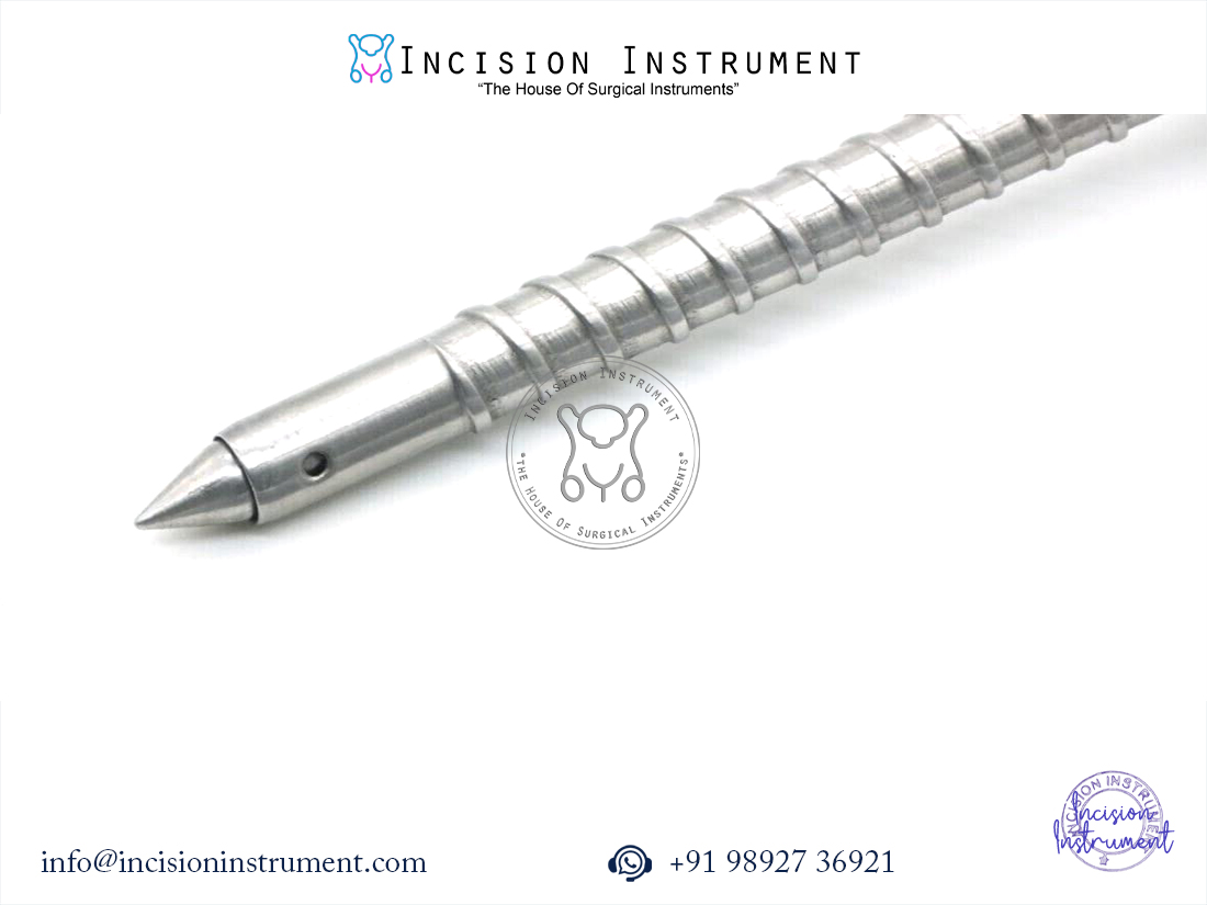 laparoscopic short spiral trocar with cannula 5mm stainless steel surgical instrument