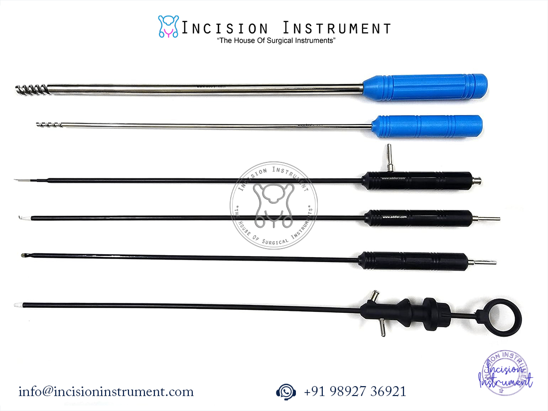 Laparoscopic spatula myoma screw hook set 6 instruments CE certified stainless steel