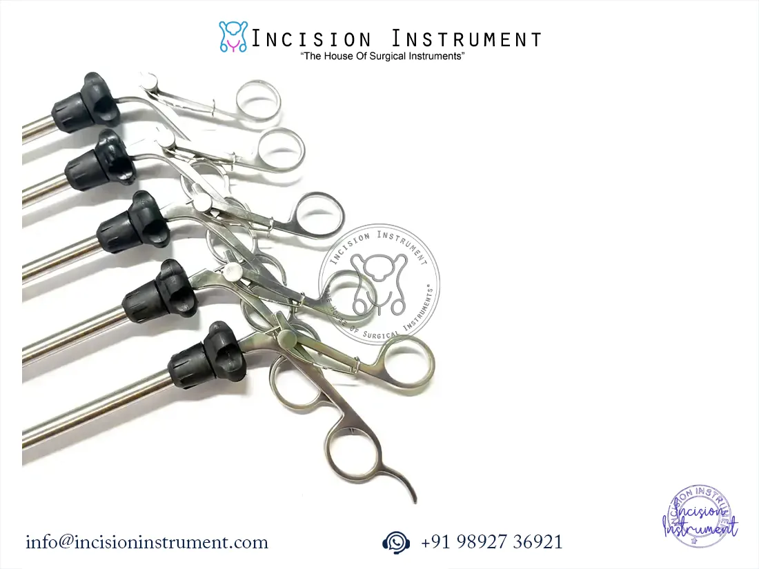 5 pc laparoscopic spoon forceps 10mm stainless steel reusable surgical instrument