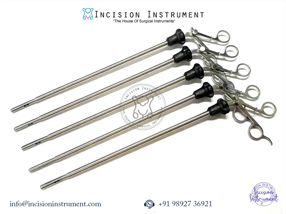 5 pc laparoscopic spoon forceps 10mm stainless steel reusable surgical instrument