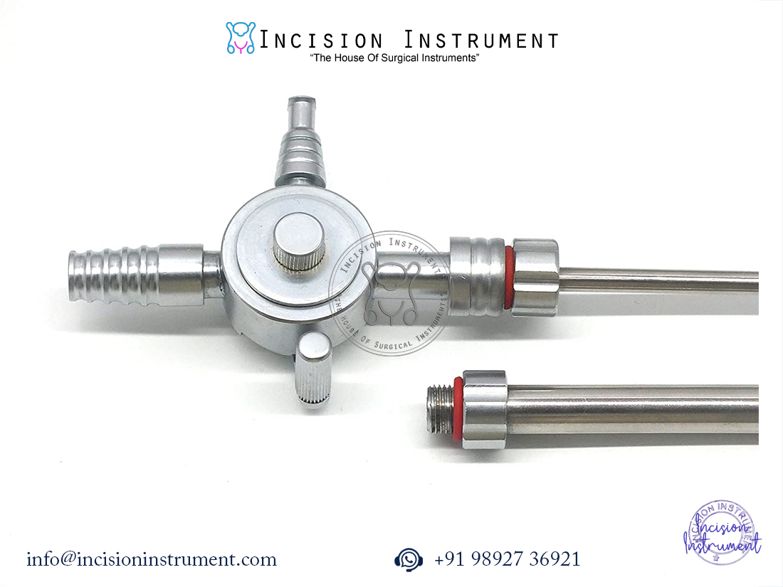Laparoscopic suction irrigation cannula with thumb control CE certified stainless steel instrument