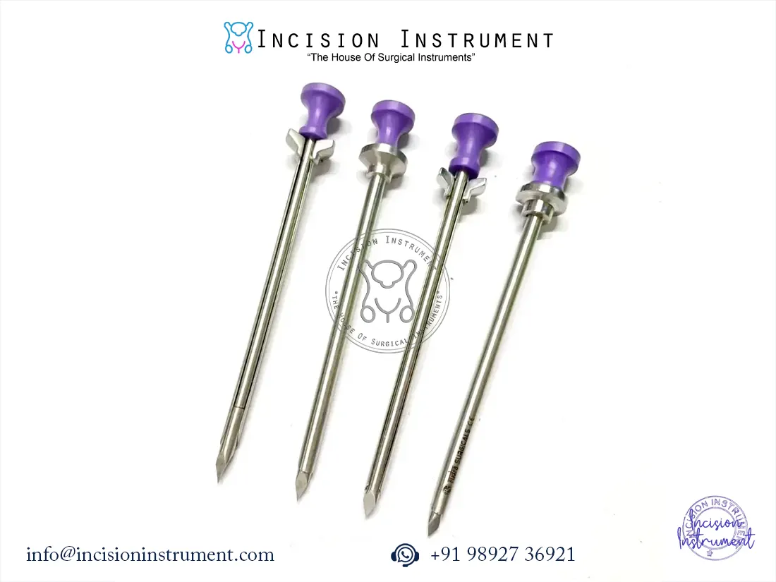 The Laparoscopic Suprapubic Trocar (SPC Trocar) is a precision-designed surgical access device used for safe and controlled suprapubic catheterization. Available in 14 Fr, 16 Fr, 18 Fr, and 20 Fr, this trocar is manufactured by a leading Mumbai-based surgical instrument manufacturer and supplied Pan India, trusted by surgeons, hospitals, and urology centers. Designed for urology and laparoscopic procedures, the SPC trocar enables smooth percutaneous entry with minimal tissue trauma. The sharp, well-balanced obturator ensures accurate bladder access, while the outer cannula provides stable catheter placement. Its ergonomic construction allows confident handling during emergency and elective suprapubic catheter insertion. Manufactured using medical-grade stainless steel and high-quality components, the trocar offers excellent strength, corrosion resistance, and consistent performance. Each size is clearly marked for quick identification, supporting faster procedure setup in OT and emergency settings. This CE Certified suprapubic trocar complies with international quality and safety standards. It is suitable for hospitals, nursing homes, urology clinics, trauma centers, and medical colleges. Ideal for surgeons seeking a reliable, cost-effective SPC trocar from a trusted Indian manufacturer with nationwide supply support.