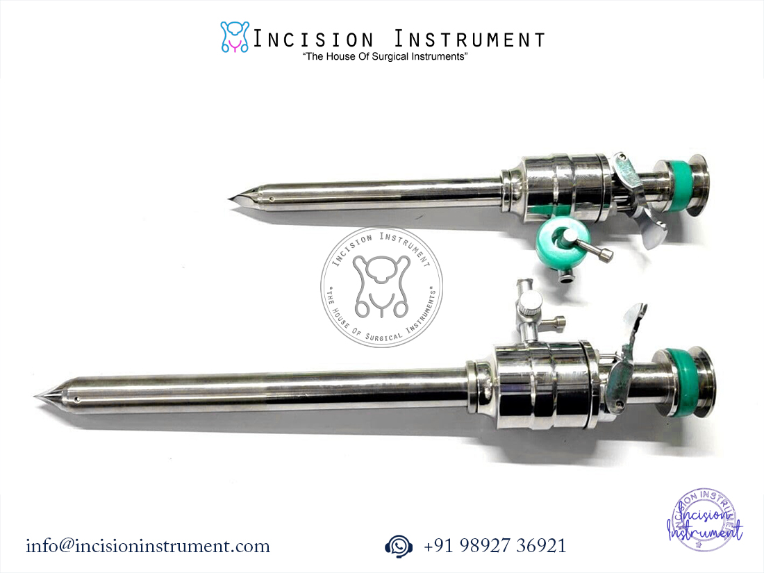 laparoscopic trocar cannula 10mm 12mm stainless steel surgical instrument