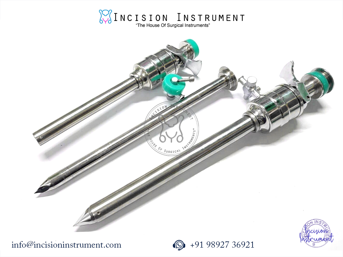 laparoscopic trocar cannula 10mm 12mm stainless steel surgical instrument