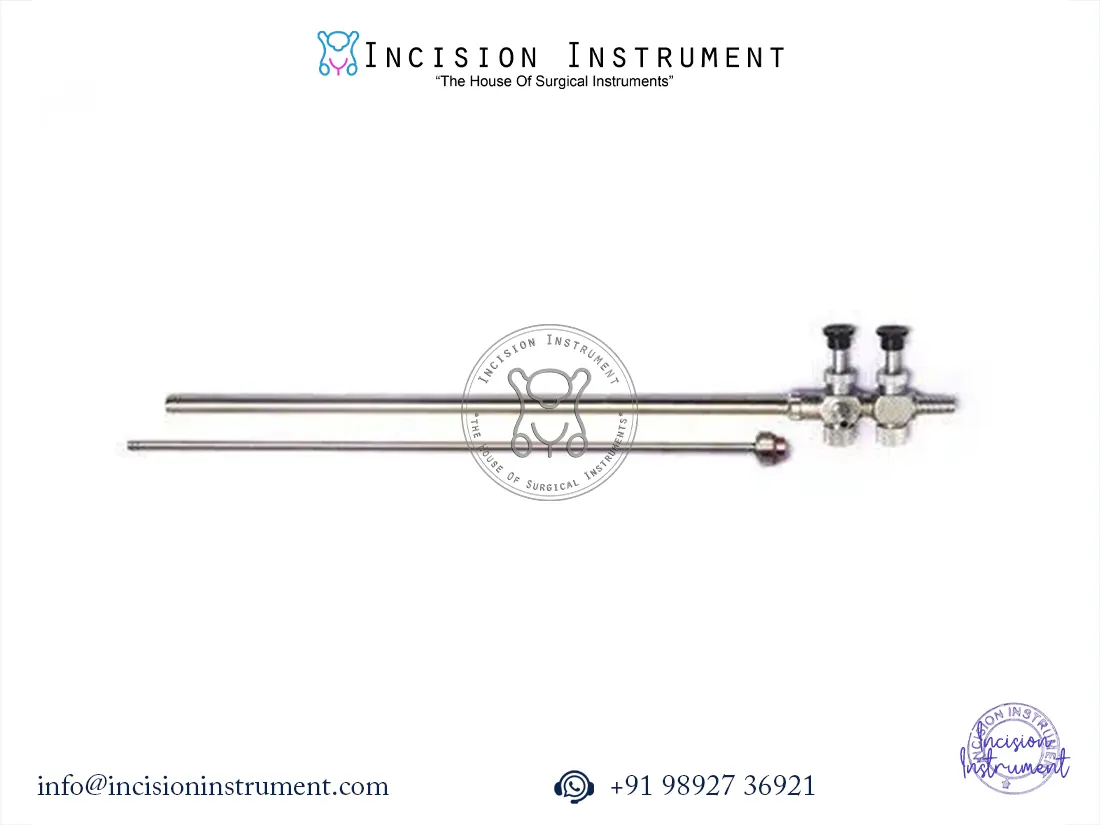 Laparoscopic trumpet valve suction irrigation cannula 10mm x 330mm CE certified stainless steel