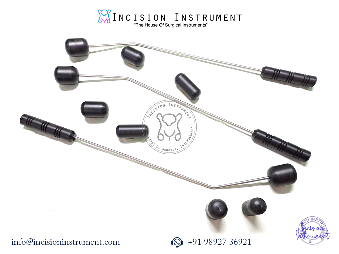 3pc laparoscopic uterine manipulator stainless steel reusable CE certified