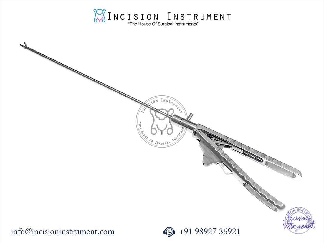 Laparoscopic V-Type 5mm Straight Jaw Needle Holder Surgical Instrument 5mm x 330mm with Lifetime Anti-Rusting Warranty