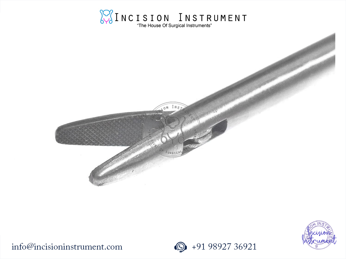 Laparoscopic Straight V-Type Needle Holder 5mm x 330mm Stainless Steel Surgical Instrument CE Certified