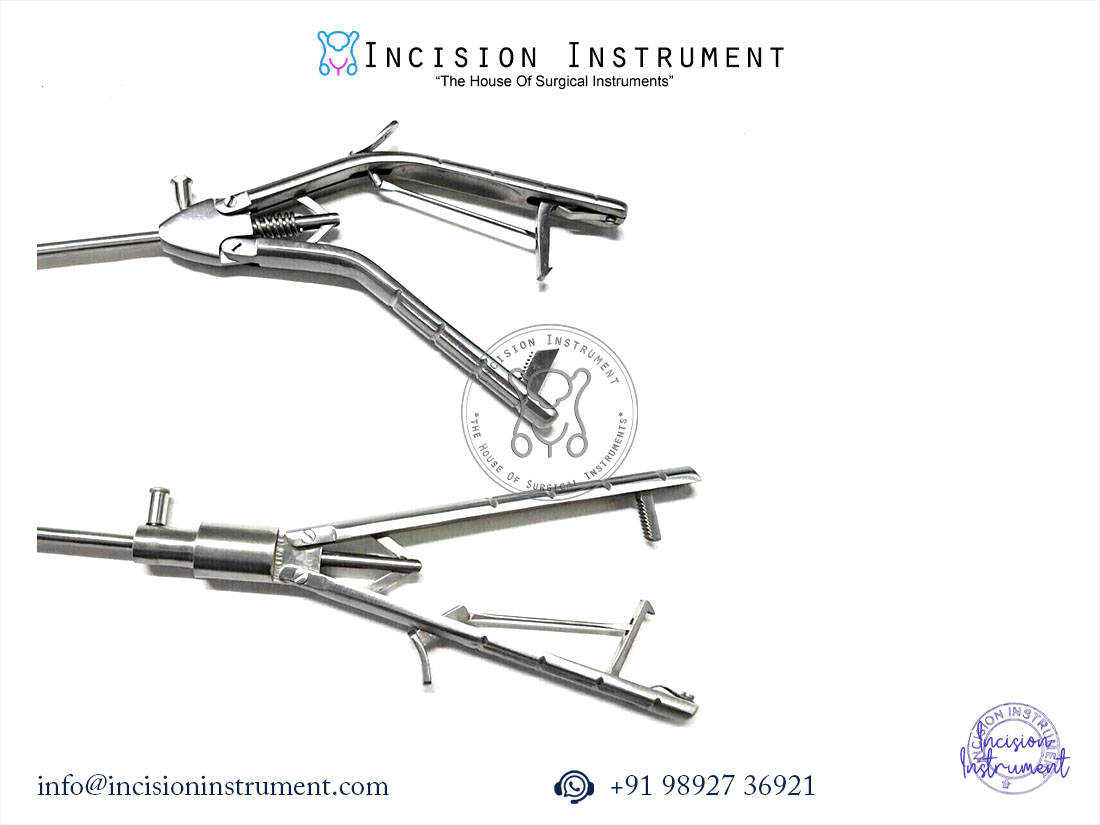 Laparoscopic Storz Gun-Type & V-Type Needle Holder 5mm x 330mm SS Surgical Instrument Set of 2