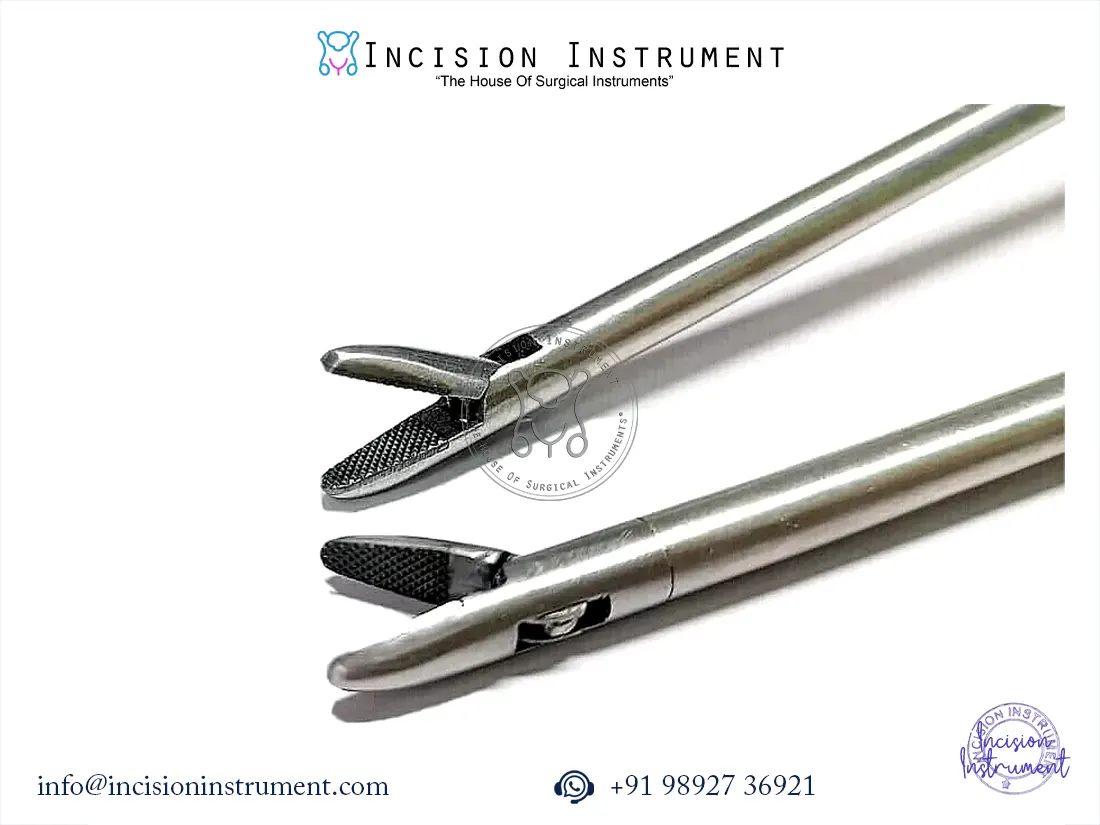 Storz-type laparoscopic needle holder 5mm x 330mm stainless steel reusable CE approved surgical instrument set of 3