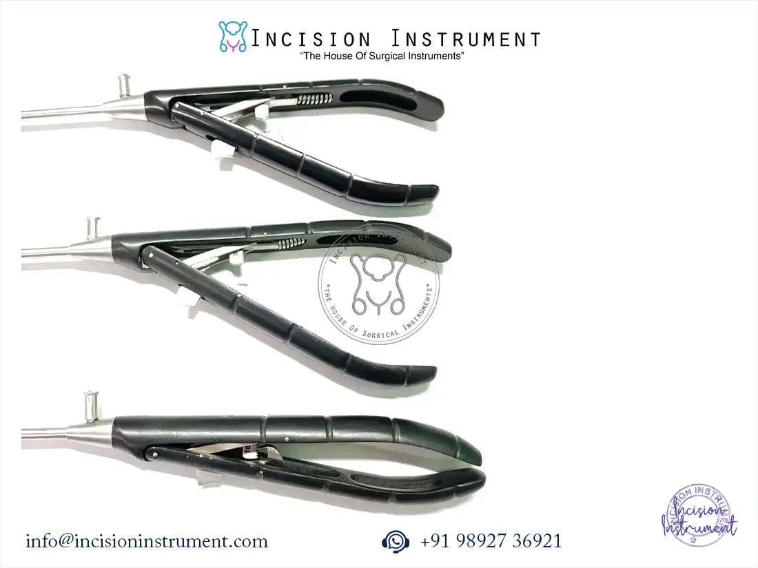 Storz-type laparoscopic needle holder 5mm x 330mm stainless steel reusable CE approved surgical instrument set of 3