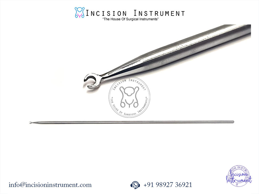 Laparoscopic 3mm hook knot pusher surgical instrument