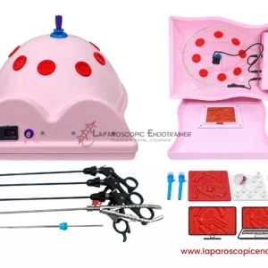 Laparoscopic Endotrainer Practice Kit Pink Full Body Shape Practice Kit With HD Detachable Camera