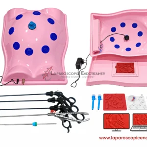 Laparoscopic Endotrainer Practice Kit Pink Full Body Shape Practice Kit With HD Fix Camera